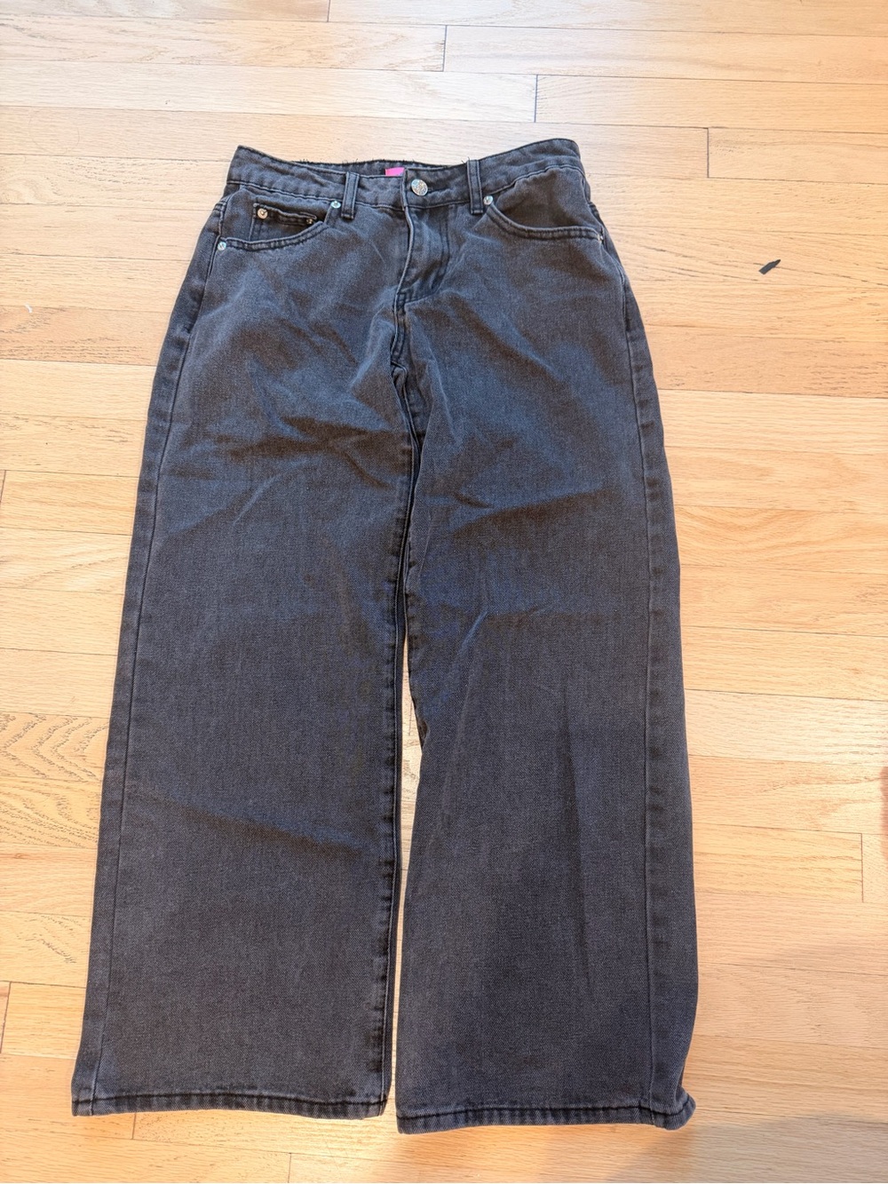 Edikted Black Wide Leg High-Rise Jeans